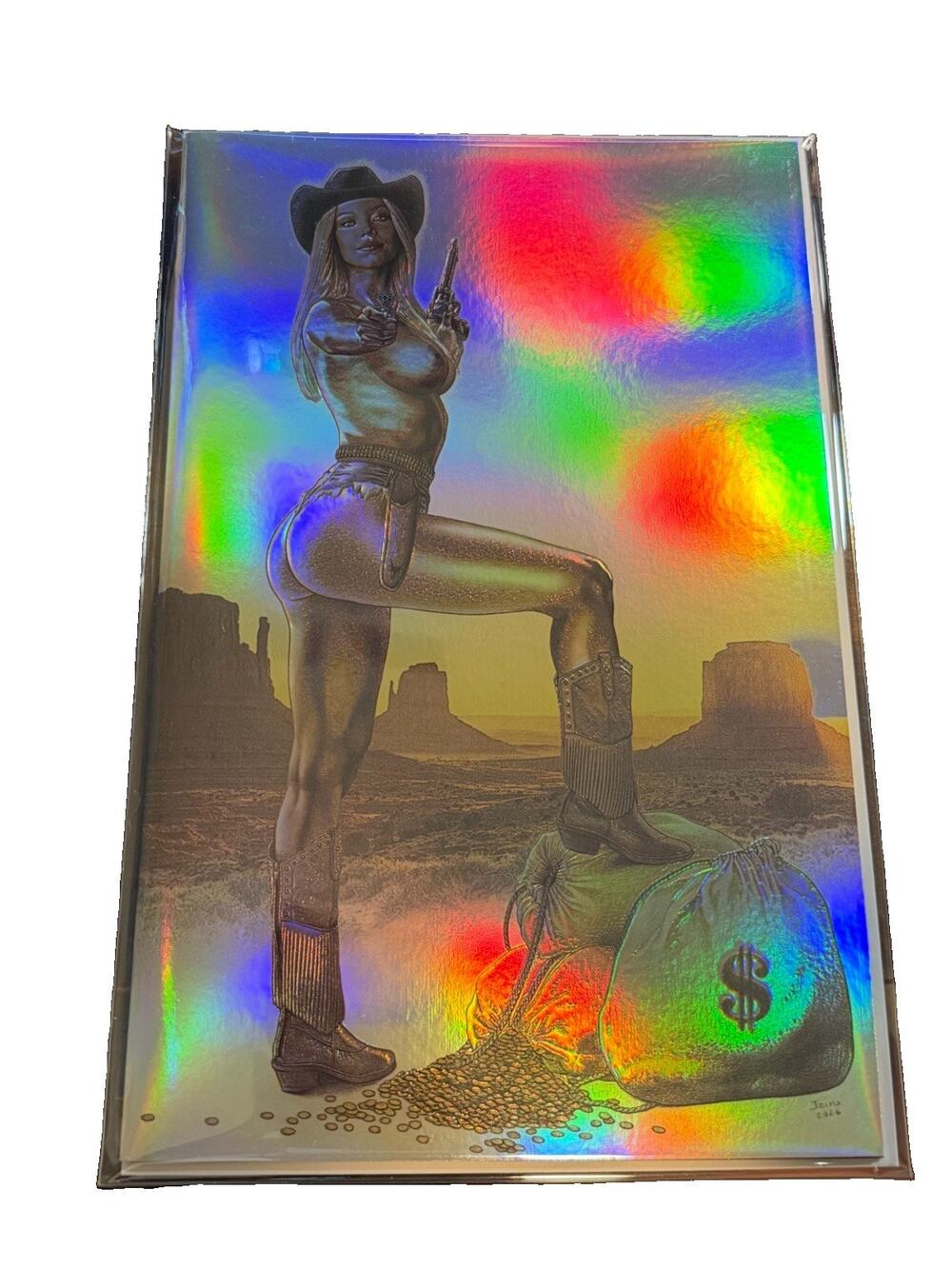 EMBOSSED FOIL LTD 25 DUTY CALLS #3 OUTLAW ON THE RUN JAIRO VALVERDE ART YY147